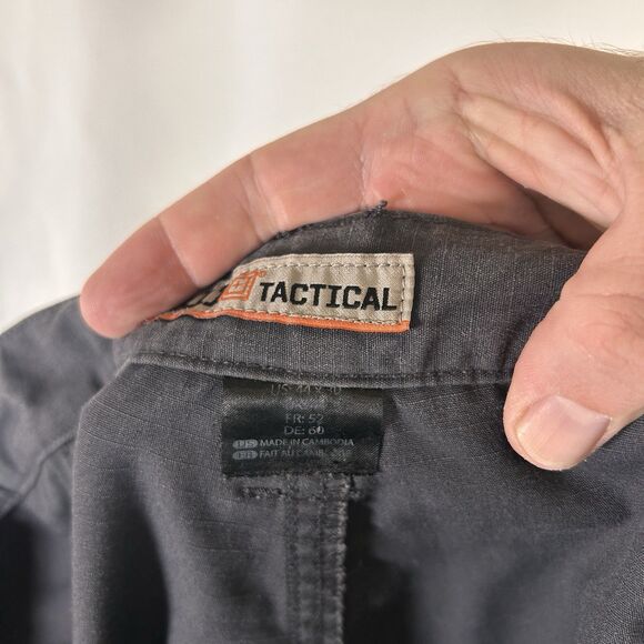 5.11 Tactical Cargo Pants Men's 44x30 Grey Workwear Pockets Utility Button Zip - Picture 10 of 11
